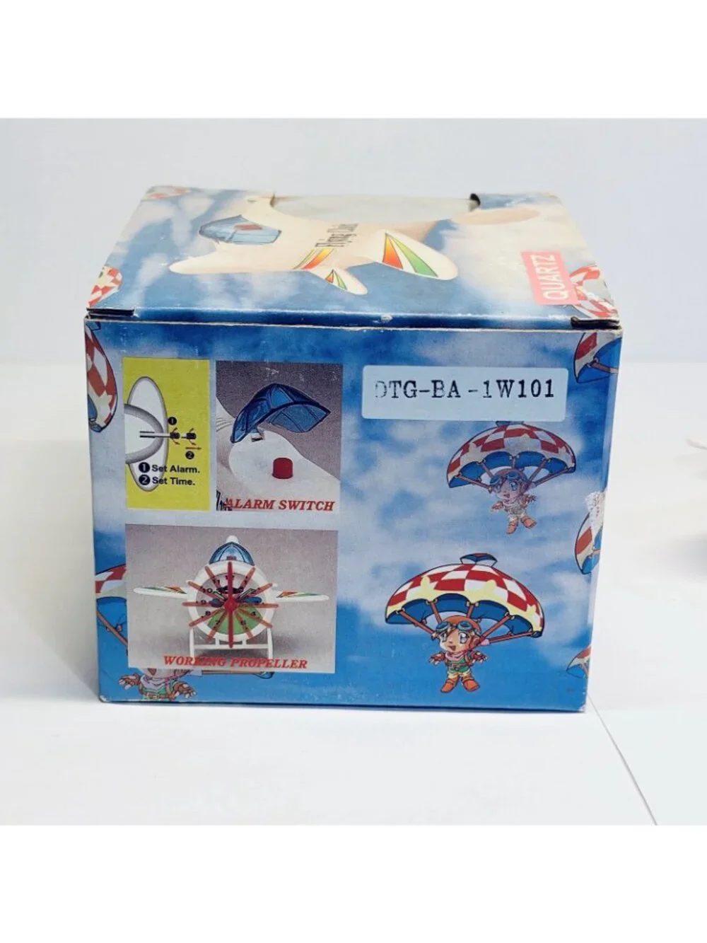United Airlines VTG  Airplane Desk Alarm Clock Works Propeller Moves